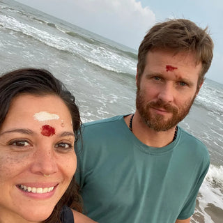 brent and adriana with the indian ocean in the background