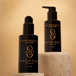 Two Bottles of Sagrada BioSkincare Cleansers