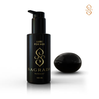 Pleasure Her Bundle with obsidian yoni egg and lub for her