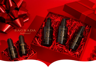 Sagrada BioSkincare signature collection bottles