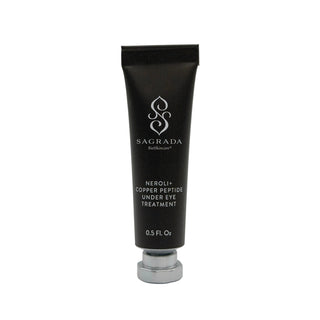 Sagrada Neroli + Copper Peptide Under Eye Treatment with copper peptides, niacinamide, and coenzyme Q10 to hydrate, firm, and brighten the eye area